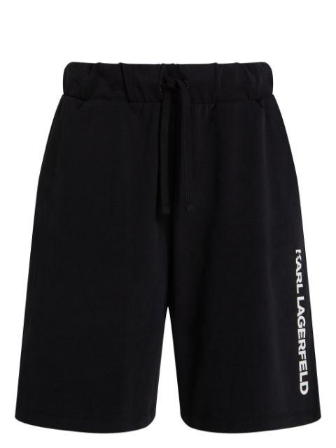 logo-print organic-cotton shorts by KARL LAGERFELD