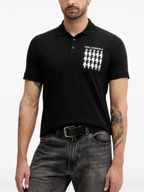 logo-print polo shirt by KARL LAGERFELD
