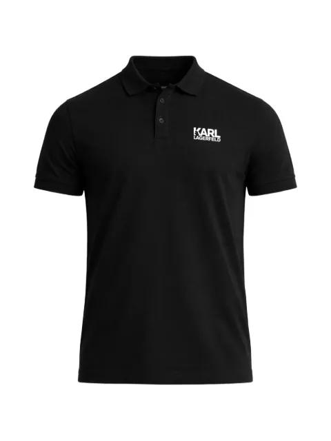 logo-print polo shirt by KARL LAGERFELD