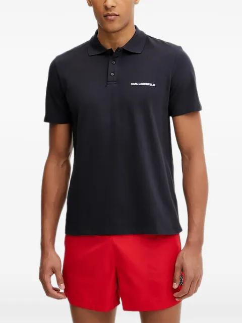 logo-print polo shirt by KARL LAGERFELD