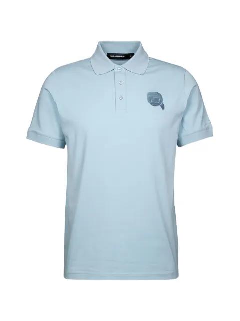 logo-print polo shirt by KARL LAGERFELD