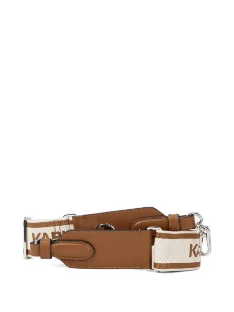 logo-print shoulder bag strap by KARL LAGERFELD