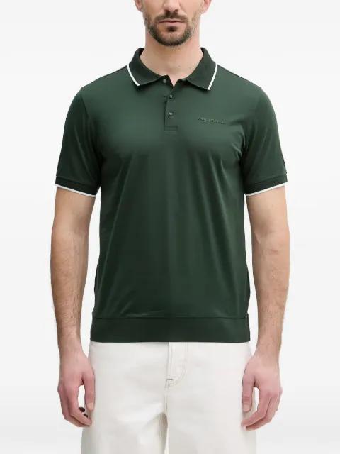 logo-print tipped polo shirt by KARL LAGERFELD