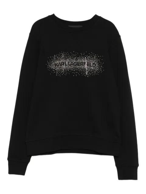 logo rhinestone-embellished sweatshirt by KARL LAGERFELD