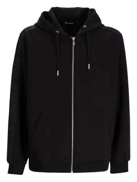 logo-sleeve zip-up hoodie by KARL LAGERFELD