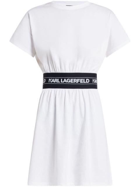 logo-tape T-shirt dress by KARL LAGERFELD