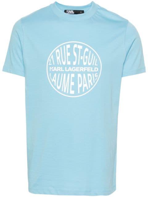 logo-tape cotton T-shirt by KARL LAGERFELD