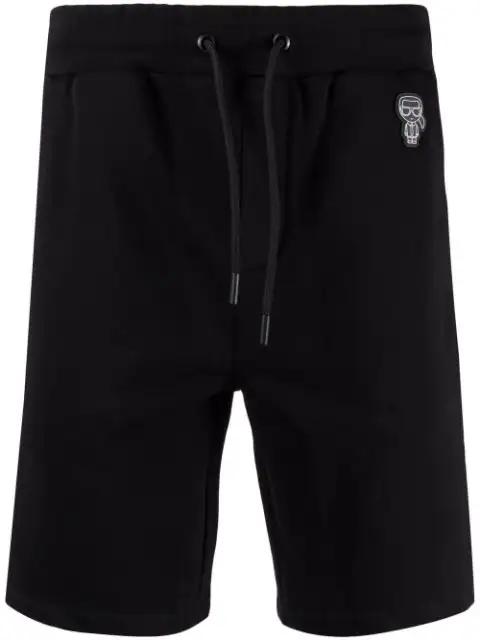 logo-tape drawstring track shorts by KARL LAGERFELD