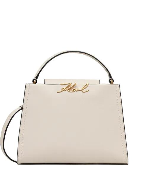 logo top-handle tote bag by KARL LAGERFELD