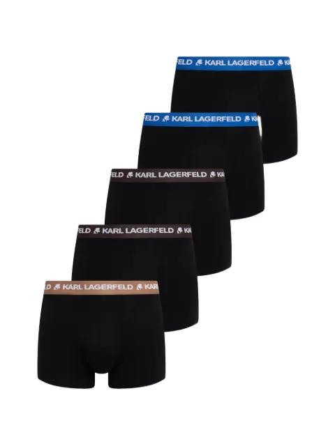 logo-waistband boxers (set of five) by KARL LAGERFELD