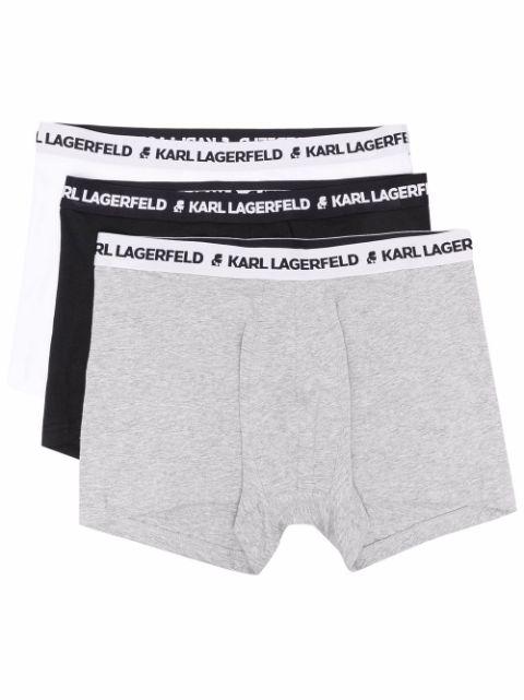 logo-waistband boxers (set of three) by KARL LAGERFELD