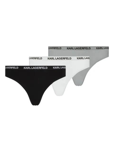 logo-waistband brief (pack of three) by KARL LAGERFELD