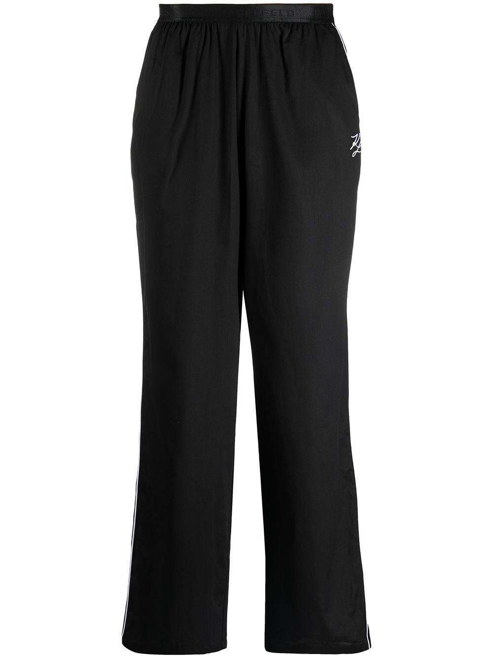 logo waistband pajama trousers by KARL LAGERFELD