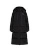 long hoodied puffer jacket by KARL LAGERFELD