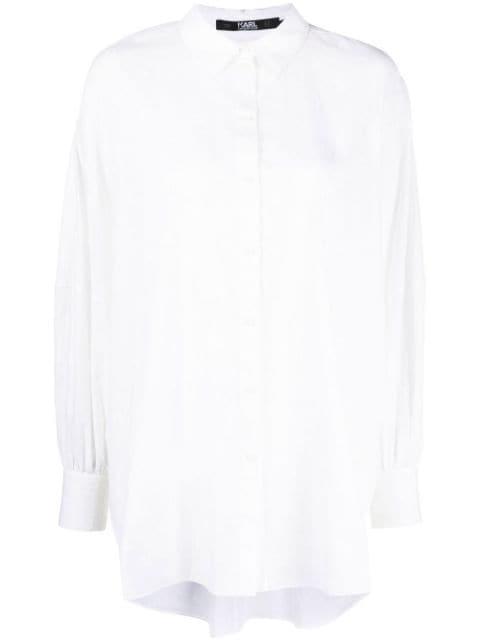 long-sleeve monogram cotton shirt by KARL LAGERFELD