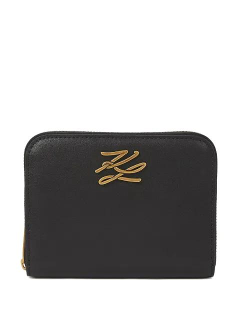 medium K/Autograph zip wallet in gift box by KARL LAGERFELD