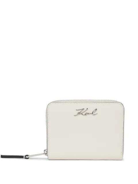 medium K/Signature zip-around wallet by KARL LAGERFELD