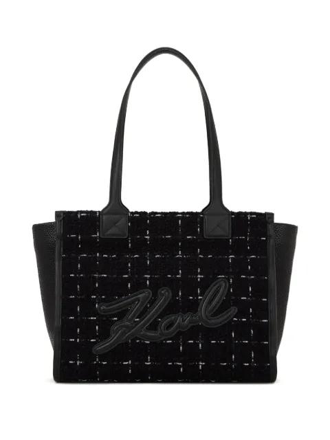 medium K/Skuare boucle tote bag by KARL LAGERFELD