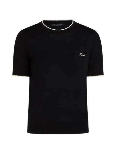 merino-wool T-shirt by KARL LAGERFELD