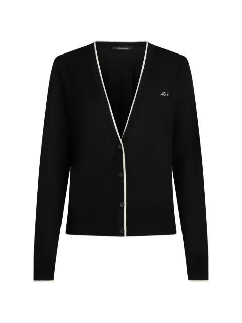 merino-wool cardigan by KARL LAGERFELD
