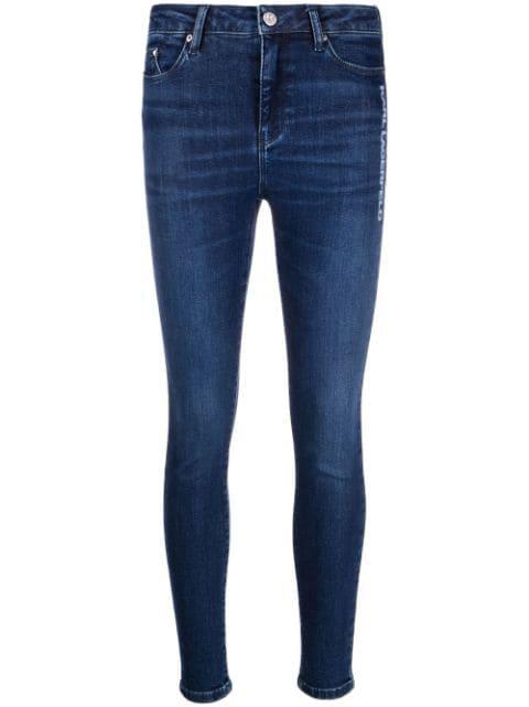 mid-rise skinny jeans by KARL LAGERFELD