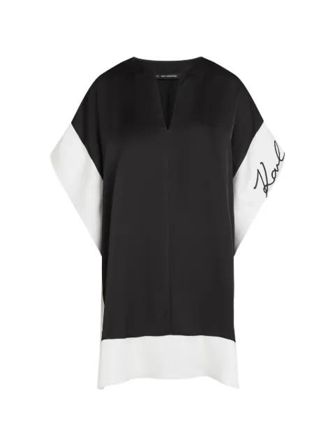 mini V-neck colourblock dress by KARL LAGERFELD
