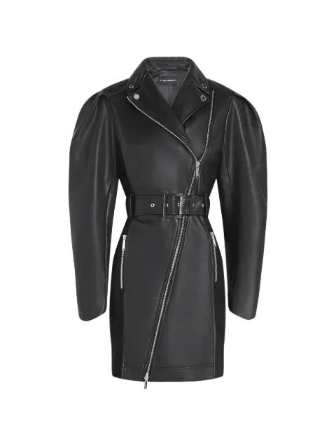mini belted biker dress by KARL LAGERFELD