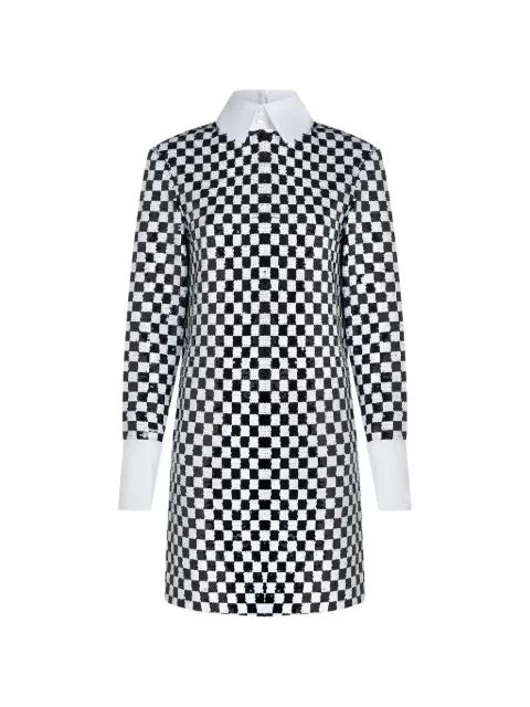mini checkerboard sequin-embellished dress by KARL LAGERFELD