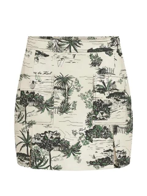 mini printed pocket skirt by KARL LAGERFELD