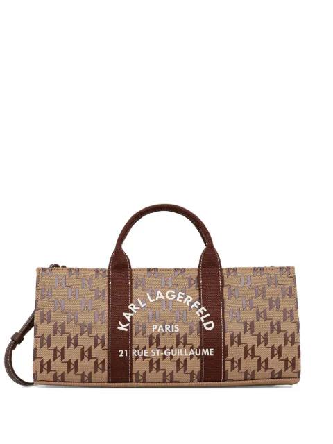 monogram logo-print tote bag by KARL LAGERFELD