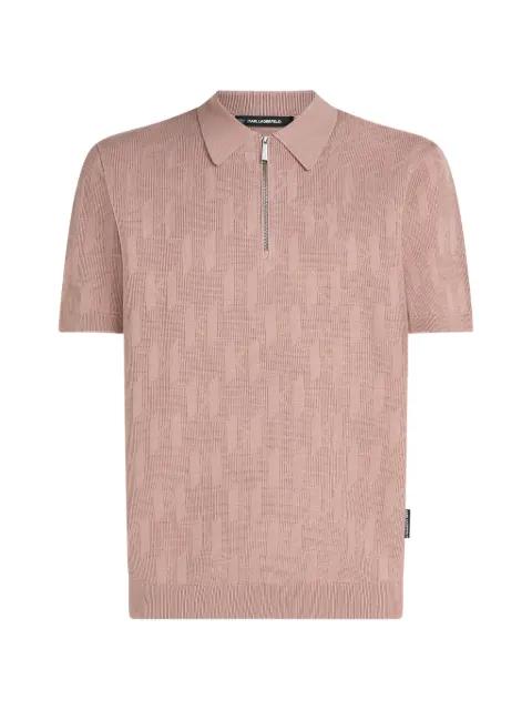 monogram-pattern polo shirt by KARL LAGERFELD
