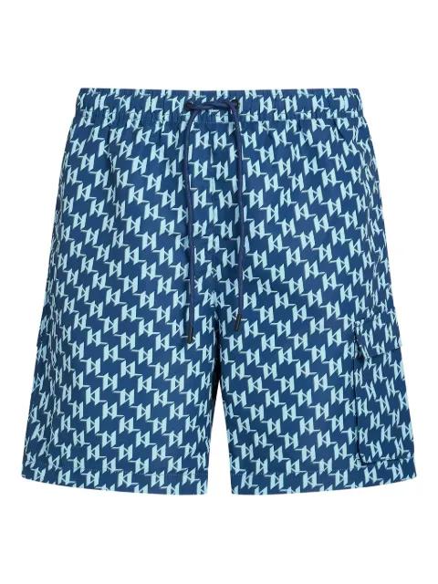monogram-pattern swim shorts by KARL LAGERFELD
