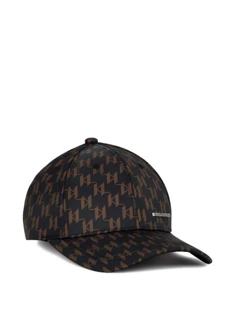 monogram-print cap by KARL LAGERFELD