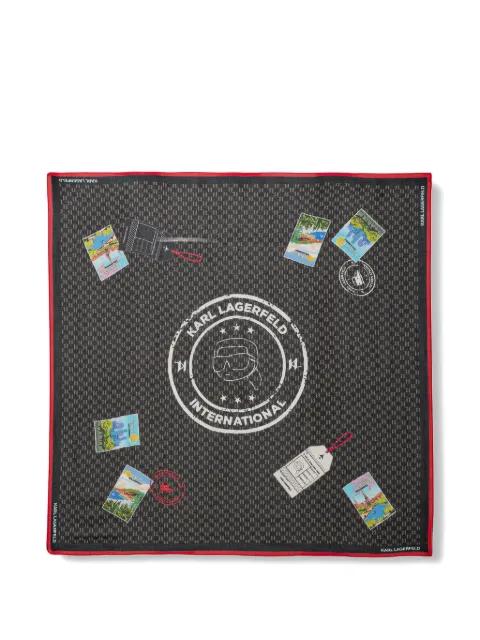 monogram scarf by KARL LAGERFELD