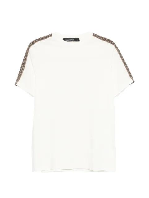 monogram-tape T-shirt by KARL LAGERFELD