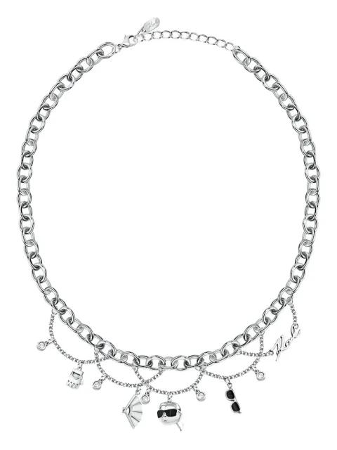 multiple-charms necklace by KARL LAGERFELD