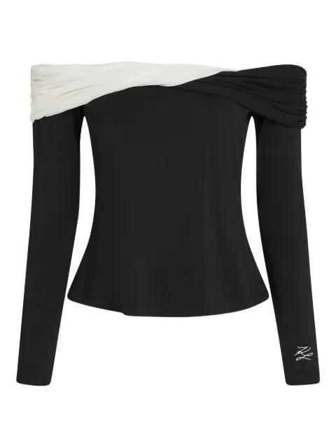 off-shoulder top by KARL LAGERFELD
