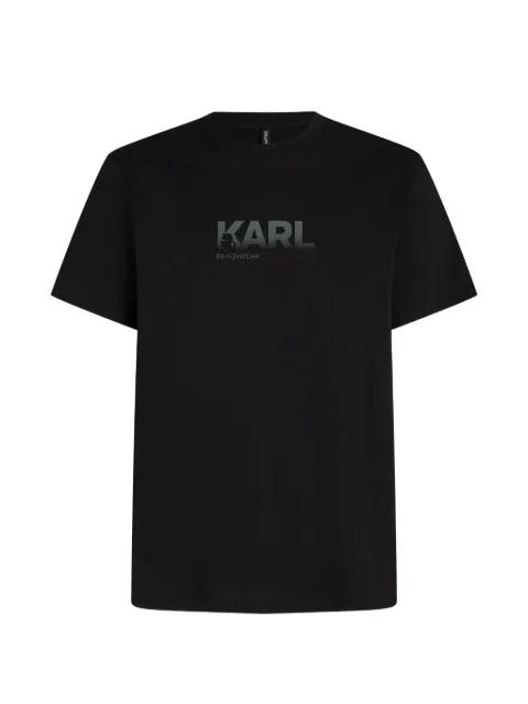 ombre-print logo T-shirt by KARL LAGERFELD