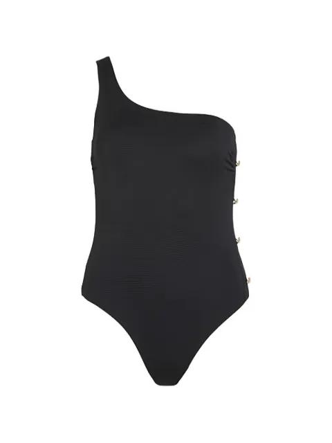 one-shoulder swimsuit by KARL LAGERFELD