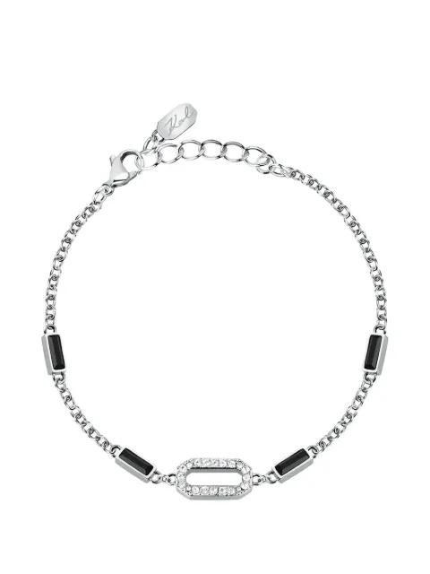 oval crystal-detail chain bracelet by KARL LAGERFELD