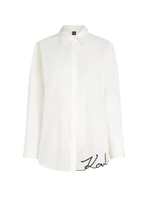 oversized sheer signature shirt by KARL LAGERFELD