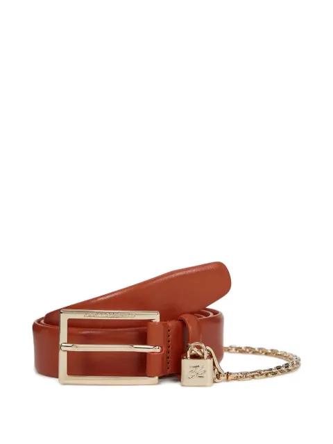 padlock-detail belt by KARL LAGERFELD