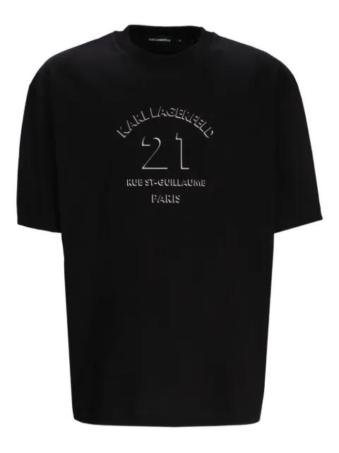 paris-embroidered cotton t-shirt by KARL LAGERFELD