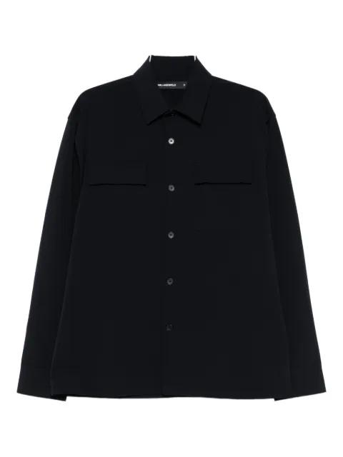 patch-pocket long-sleeve shirt by KARL LAGERFELD