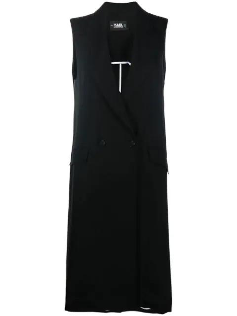 peak-lapels double-breasted vest by KARL LAGERFELD