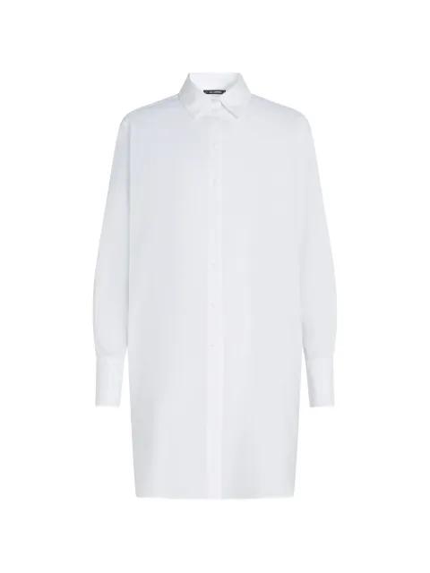 pearl-embellished poplin tunic by KARL LAGERFELD