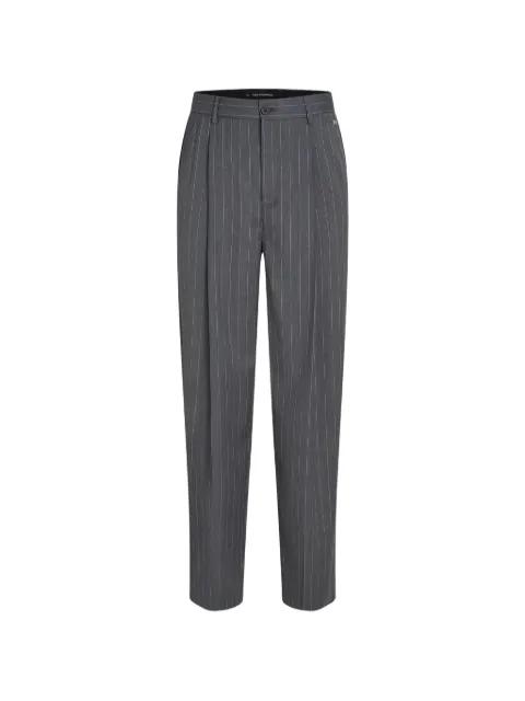 pinstripe pleated trousers by KARL LAGERFELD