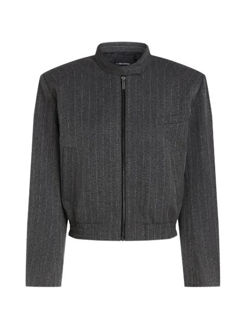 pinstripe tailored bomber jacket by KARL LAGERFELD