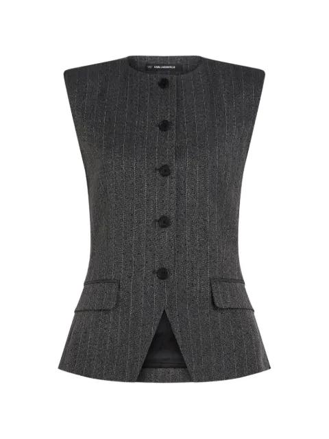pinstripe tailored waistcoat by KARL LAGERFELD