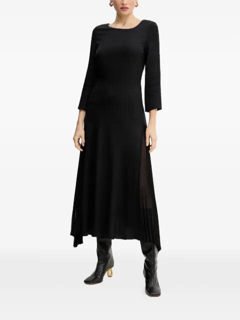 pleated midi dress by KARL LAGERFELD
